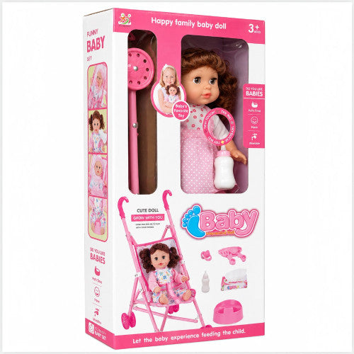 Baby Doll and Pram Set