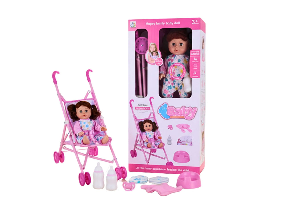 Baby Doll and Pram Set
