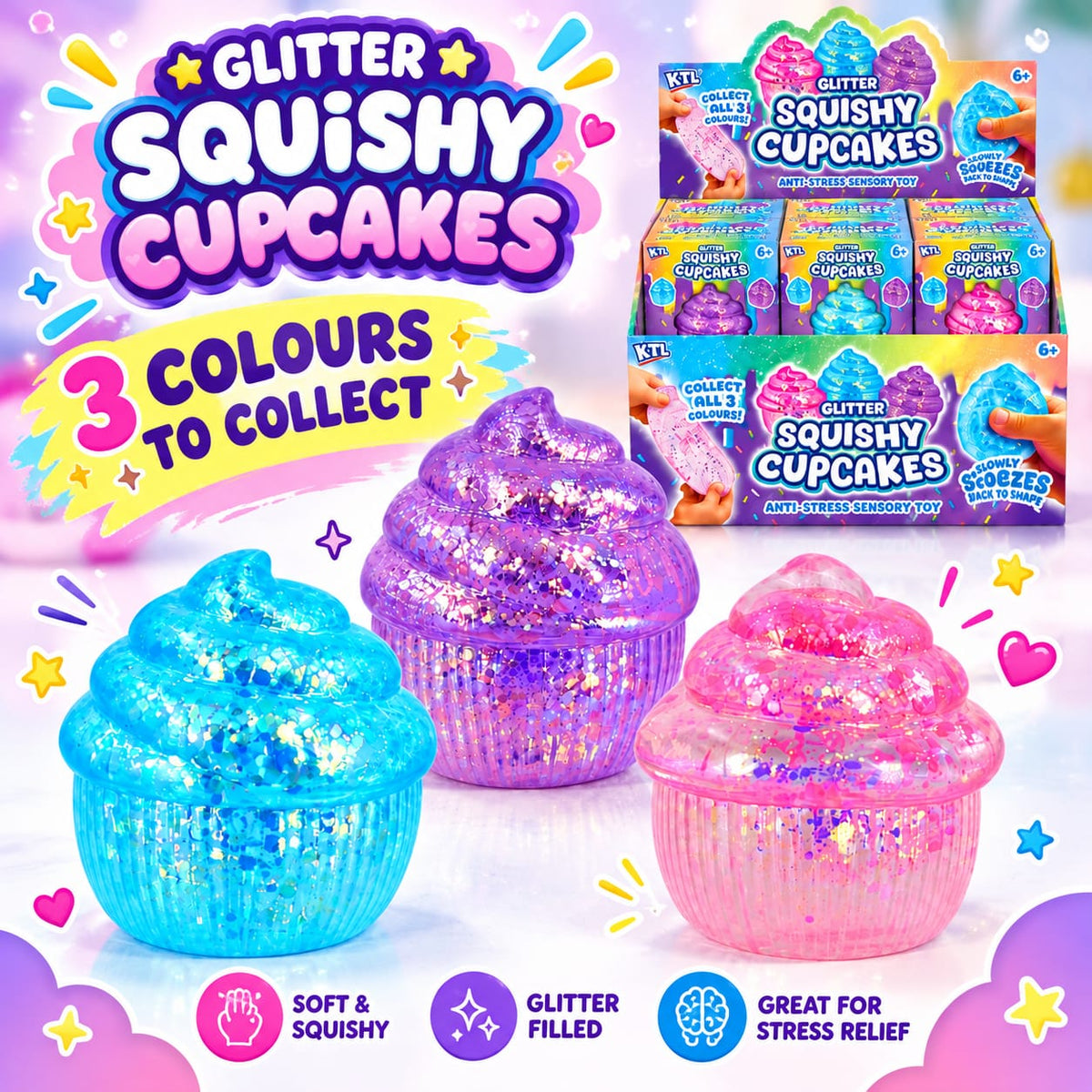 KTL Glitter Squishy Cupcakes